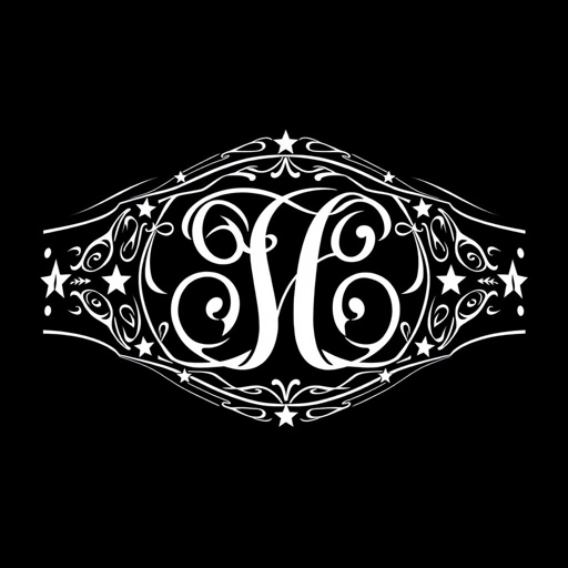 Logo design featuring a black and white wrestling championship belt. Intricate stars adorning the edges, a bold monogram elegantly placed at the center. Sophisticated script font, curvaceous letters intertwining gracefully, adding a touch of elegance. Stark contrast between black and white enhances the dramatic flair, embodying strength and prestige.